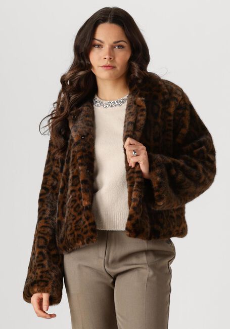 Braune NEO NOIR Jack MELODIE LEO FAUX FUR JACKETDAM - large