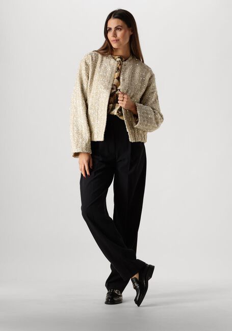 Beige SUMMUM Jack JACKET TWEED SEQUINS - large