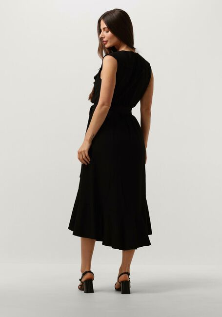 Schwarze ACCESS Midikleid SLEEVELESS DRESS WITH RUFFLES - large