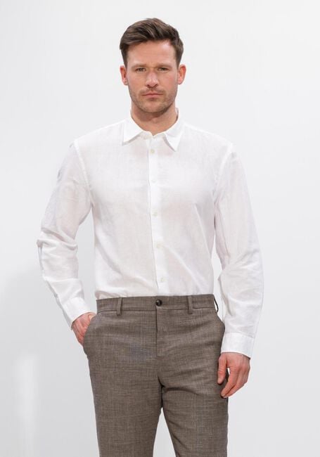 Wei&szlig;e SELECTED MEN Casual-Oberhemd SLHREGCLAY LINENBLEND LS SHIRT CLA NOOS - large