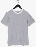 Weiße SELECTED HOMME T-shirt SLHNORMAN180 STRIPE SS O-NECK 