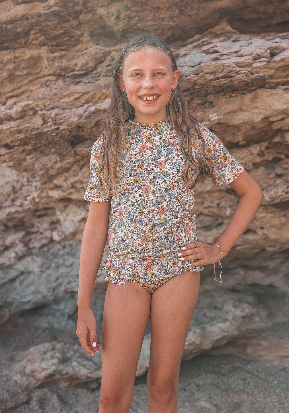 Mehrfarbige/Bunte SALTED STORIES Bikinis SPARKLY FLEURS SET - large