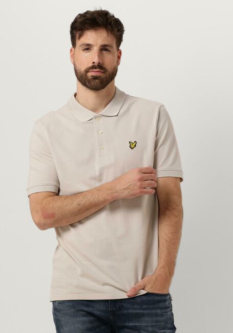 Beige LYLE & SCOTT Polo-Shirt PLAIN POLO SHIRT - large