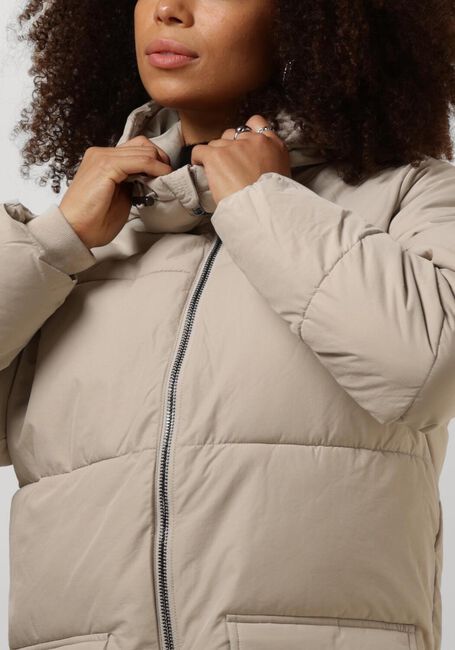 Beige OBJECT Wattierte Jack OBJZHANNA L/S LONG JACKET NOOS - large