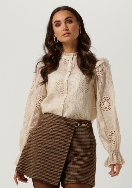 Creme BRUUNS BAZAAR Blusen CLEMATIS CARO SHIRT - large