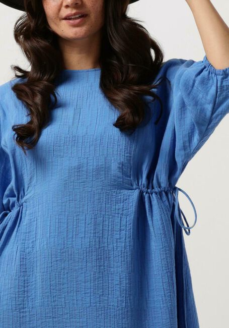 Blaue MSCH COPENHAGEN Minikleid MSCHAMALIA 3/4 DRESS - large