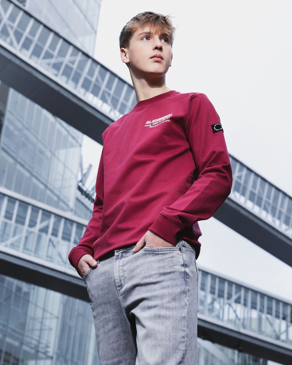 Bordeaux RELLIX Sweatshirt SWEATER RLXORIGINAL BACKPRINT - large