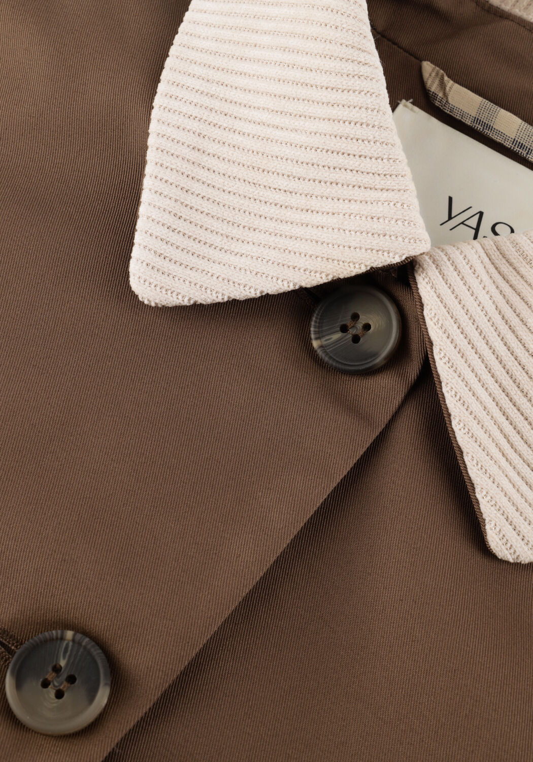 Braune Y.A.S. Jack YASMALOMA SHORT TRENCH CAPE - large