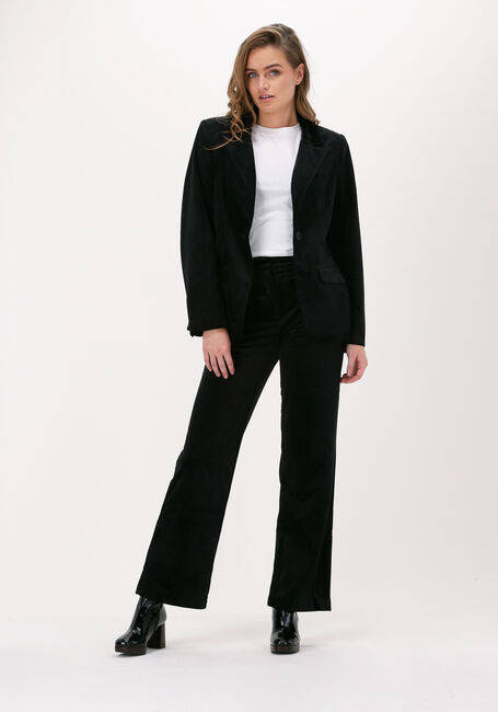 Schwarze NA-KD Hose VELVET WIDE SUIT PANTS - large
