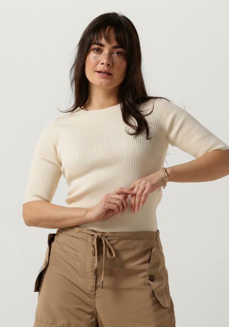Beige SELECTED FEMME Pullover SLFMALA 2/4 KNIT O-NECK B - large