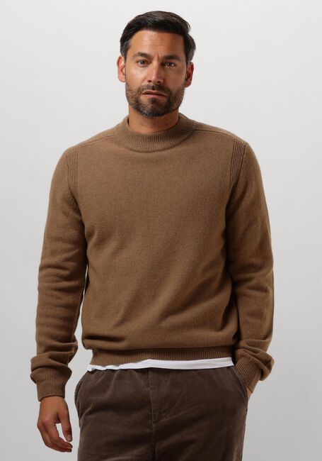 Braune ANERKJENDT Pullover AKRICO LAMBSWOOL KNIT - large