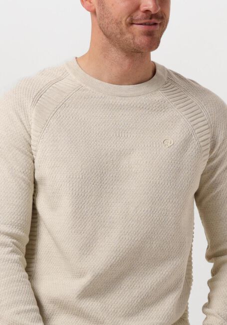 Beige CAST IRON Pullover CREWNECK COTTON HEATHER PLATED BLEND - large