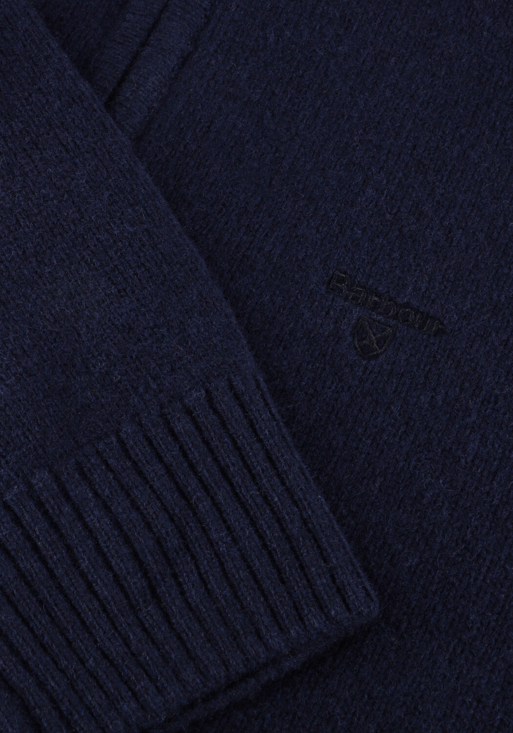 Dunkelblau BARBOUR Pullover GRANGETWON HALF ZIP KNITTED JUMPER - large