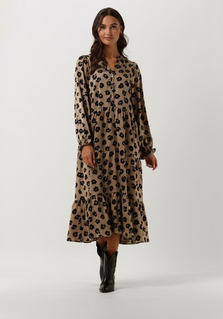 Taupe NEO NOIR Midikleid LAYLI DISTRESSED DOT DRESS - large