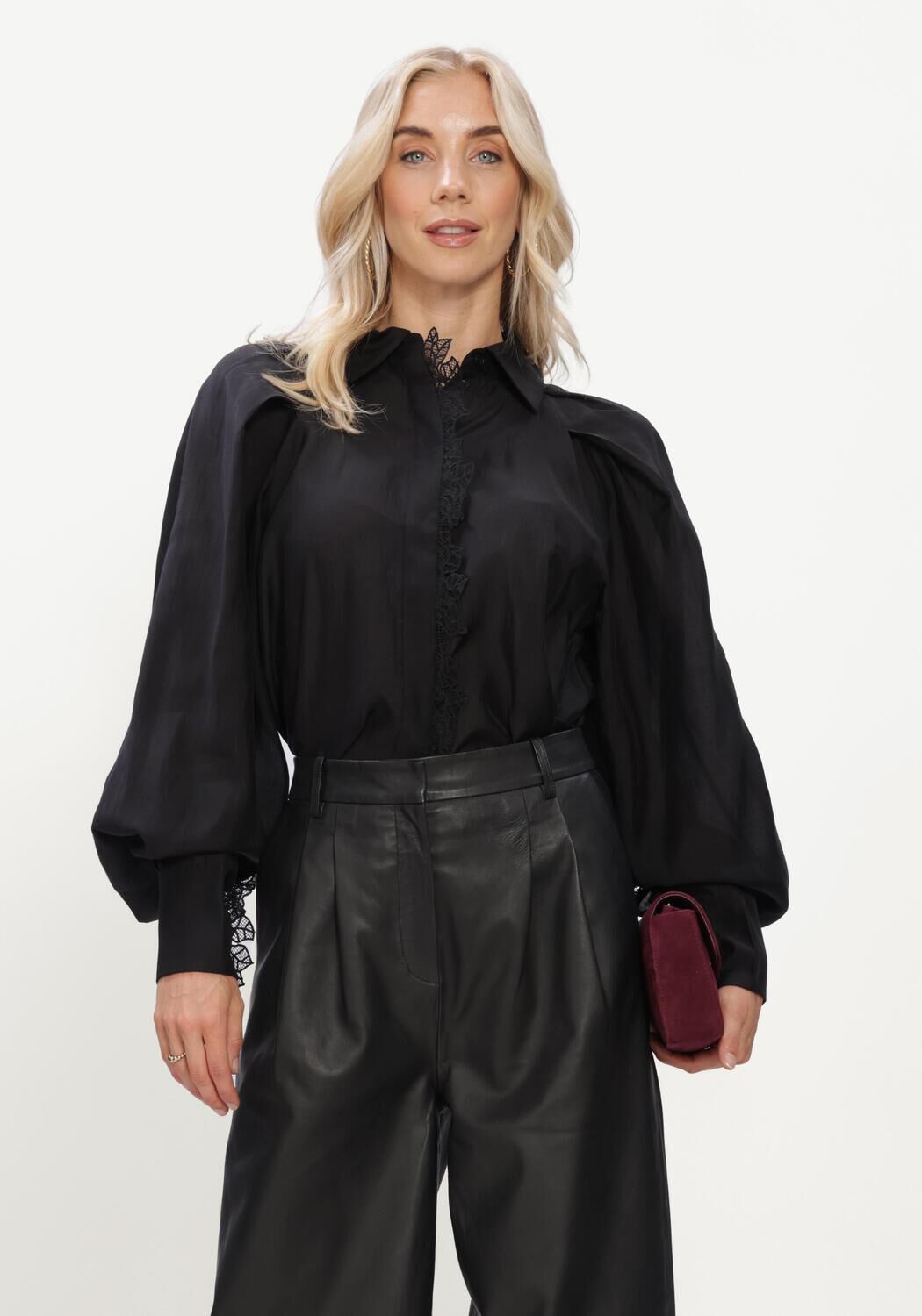 Schwarze COPENHAGEN MUSE Blusen CMMOLLY-SHIRT - large