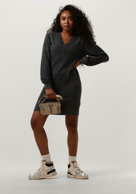Dunkelgrau SCOTCH & SODA Minikleid RELAXED V NECK KNITTED DRESS - large