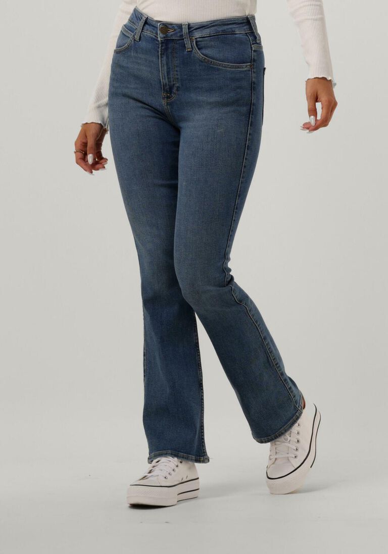 hellblau lee flared jeans breese boot