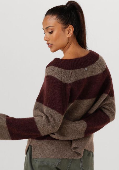 Braune MOS MOSH Pullover MMTACI STRIPE LS V-NECK KNIT - large