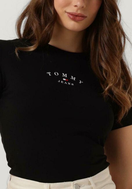 Schwarze TOMMY JEANS T-shirt TJW SLIM ESSENTIAL LOGO - large