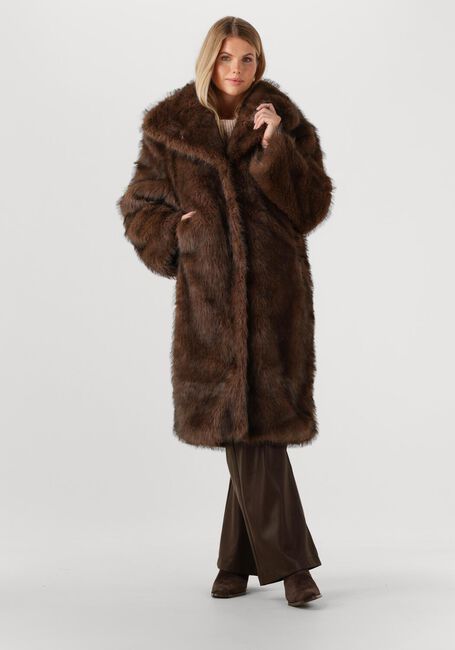Braune NOTRE-V Fake-Fur-Jack NV-GABRIELLE - large
