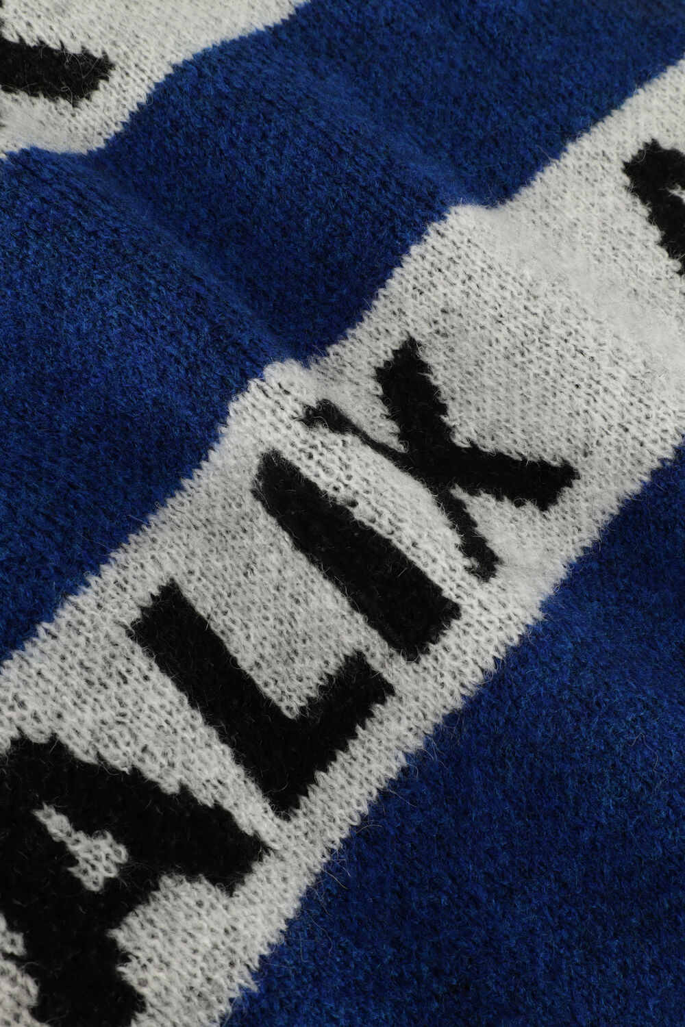 Blaue ALIX THE LABEL Sweatshirt LADIES KNITTED ALIX STRIPE PULLOVER - large