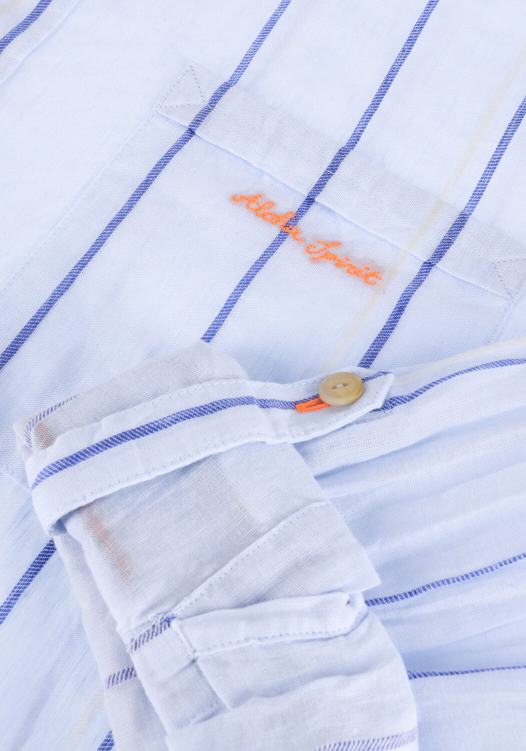 Blaue SCOTCH & SODA Casual-Oberhemd REGULAR FIT - YARN DYED COTTON-LINEN BLEND SHIRT - large