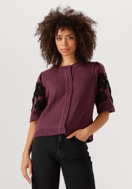 Bordeaux OBJECT Pullover OBJJANE 2/4 RE KNIT CARDIGAN - large