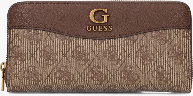 Braune GUESS Portemonnaie NELL LOGO SLG LARGE ZIP AROUND - large