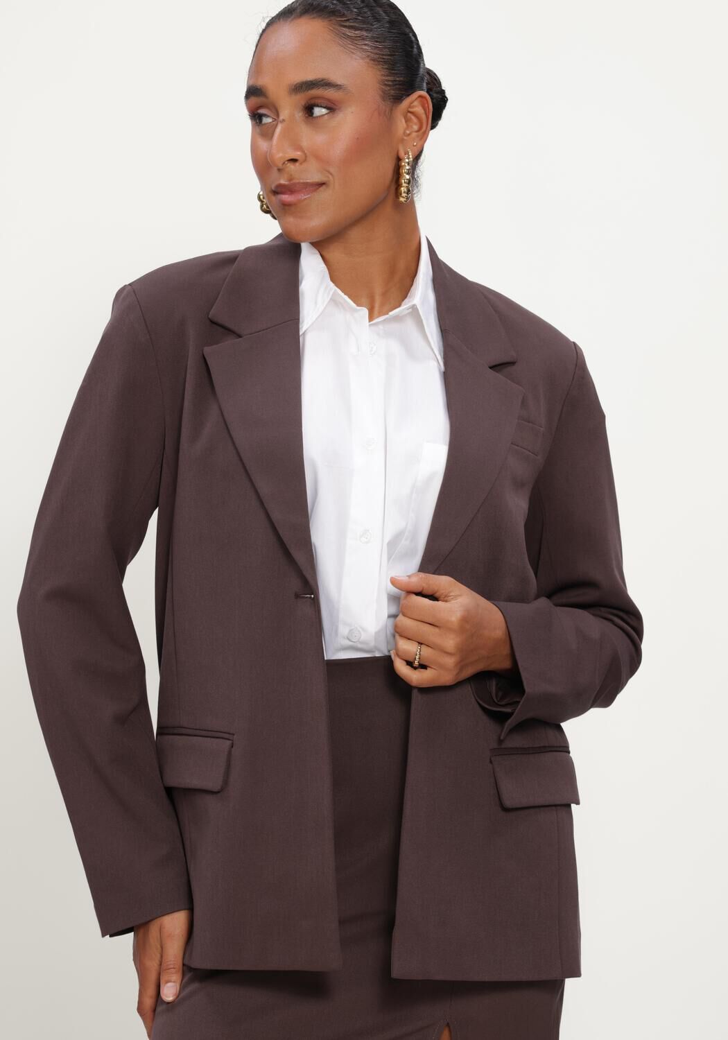 Braune OBJECT Blazer OBJLISA LO BLAZER NOOS - large