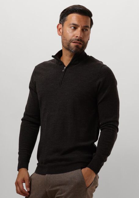 Braune PROFUOMO Pullover PULLOVER HALF ZIP - large