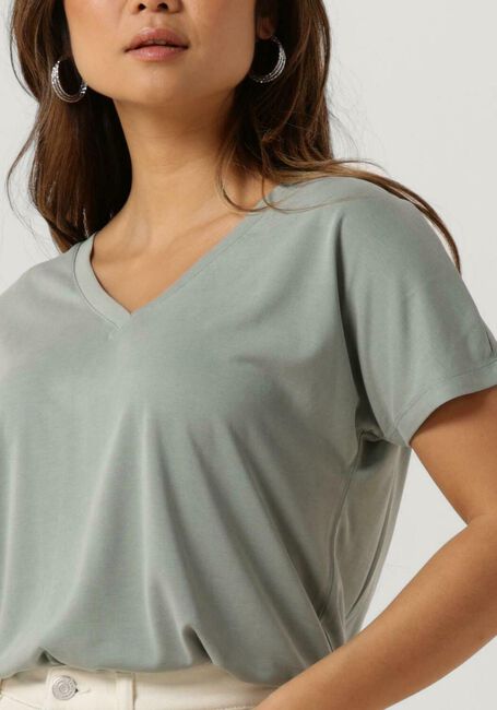 Grüne MSCH COPENHAGEN T-shirt MSCHFENYA MODAL V NECK TEE - large