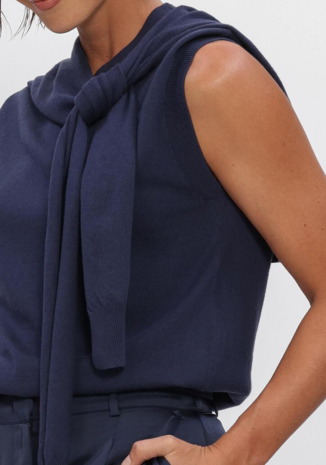 Dunkelblau DANTE6 Top FRAYA DOUBLE LAYERED SWEAT - large