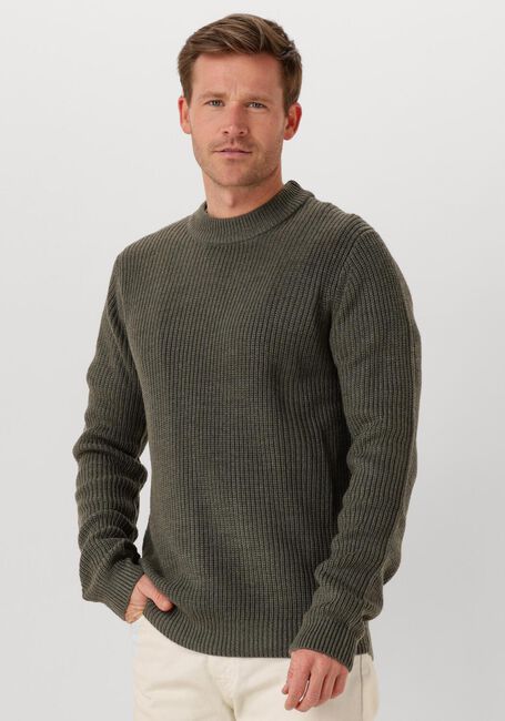 Dunkelgrün DSTREZZED Pullover CREW RIBKNIT - large