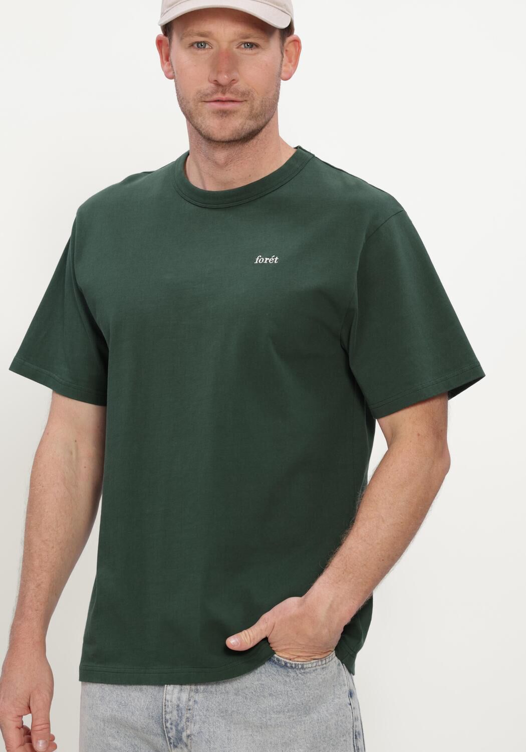 Dunkelgr&uuml;n FOR&Eacute;T T-shirt OAK PIGMENT DYE T-SHIRT - large
