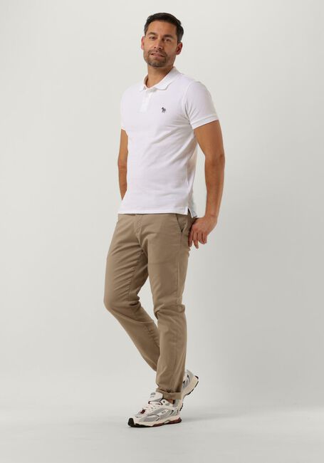 Weiße PS PAUL SMITH Polo-Shirt MENS SLIM FIT SS POLO SHIRT ZEBRA - large