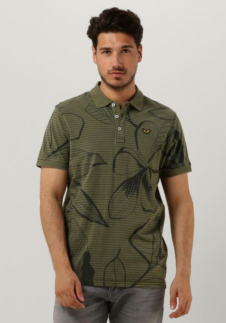 Minze PME LEGEND Polo-Shirt SHORT SLEEVE POLO STRIPE OUTLINE FLOWER - large