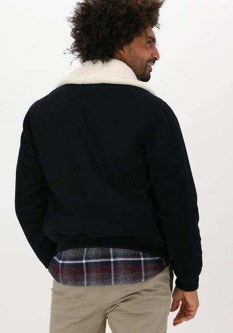 Blaue SELECTED HOMME Jack SLHWARWICK WOOL BOMBER W - large