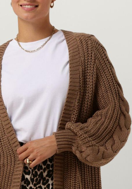 Braune Y.A.S. Strickjacke YASSANNE LS KNIT CARDIGAN - large