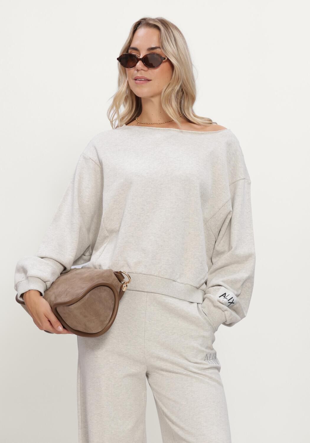 Graue ALIX THE LABEL Pullover & Cardigans LADIES KNITTED BADWING SWEATER - large