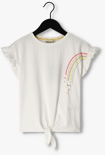 Weiße LIKE FLO T-shirt KNOTTED TEE RAINBOW - large