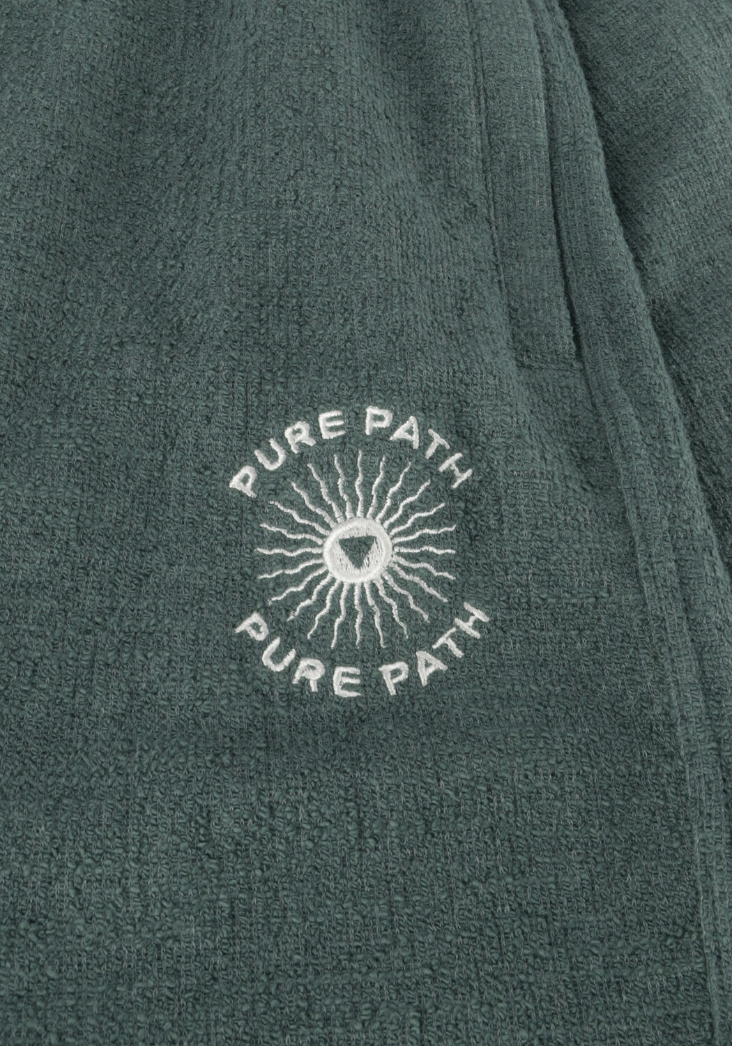 Gr&uuml;ne PURE PATH Kurze Hose STRUCTURED SHORT WITH POCKTES, CORDS AND FRONT EMBROIDERY - large