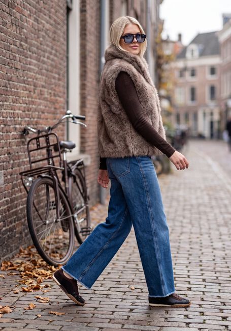 Braune OBJECT Gilet OBJISALA S/L LO HAIRY WAISTCOAT - large