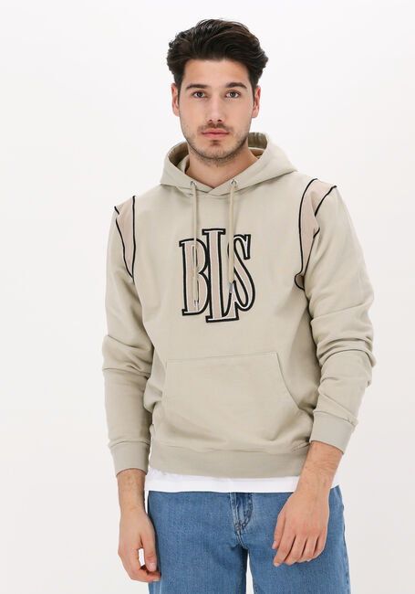 Sand BLS HAFNIA Sweatshirt OG OUTLINE LOGO HOODIE - large