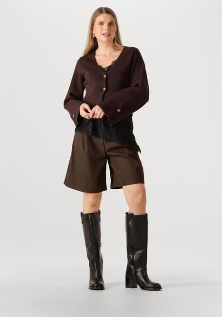 Braune NEO NOIR Strickjacke FULVIA KNIT BLOUSE - large