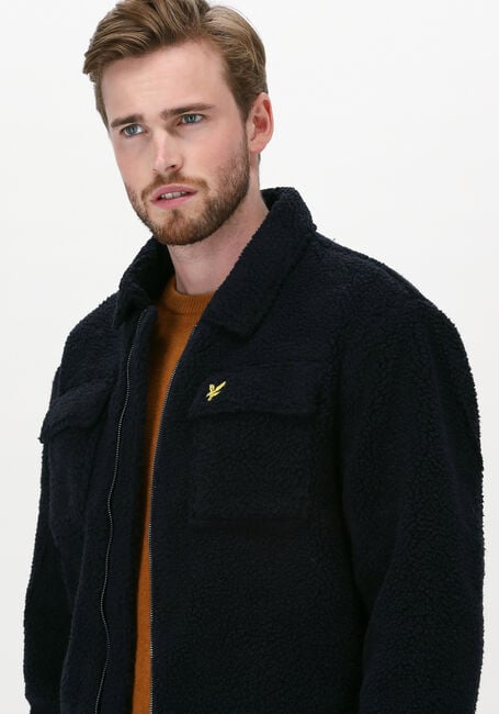 Blaue LYLE & SCOTT Jack COLLARED PILE JACKET - large