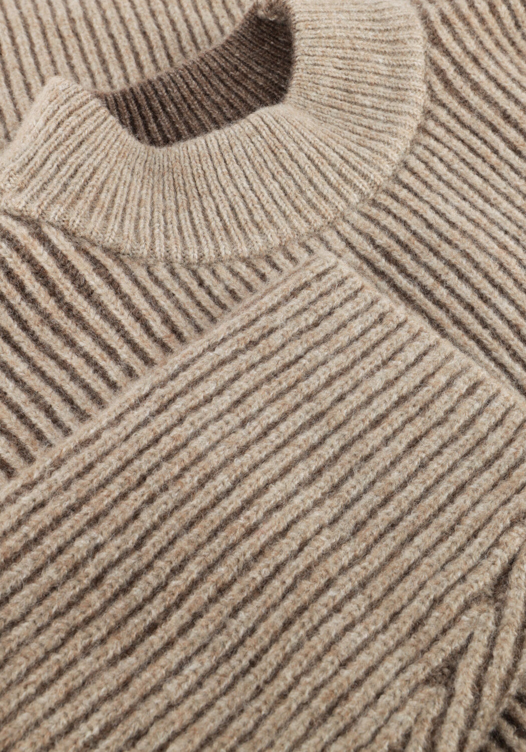Sand CO'COUTURE Pullover TERISA TURTLE RIB KNIT - large