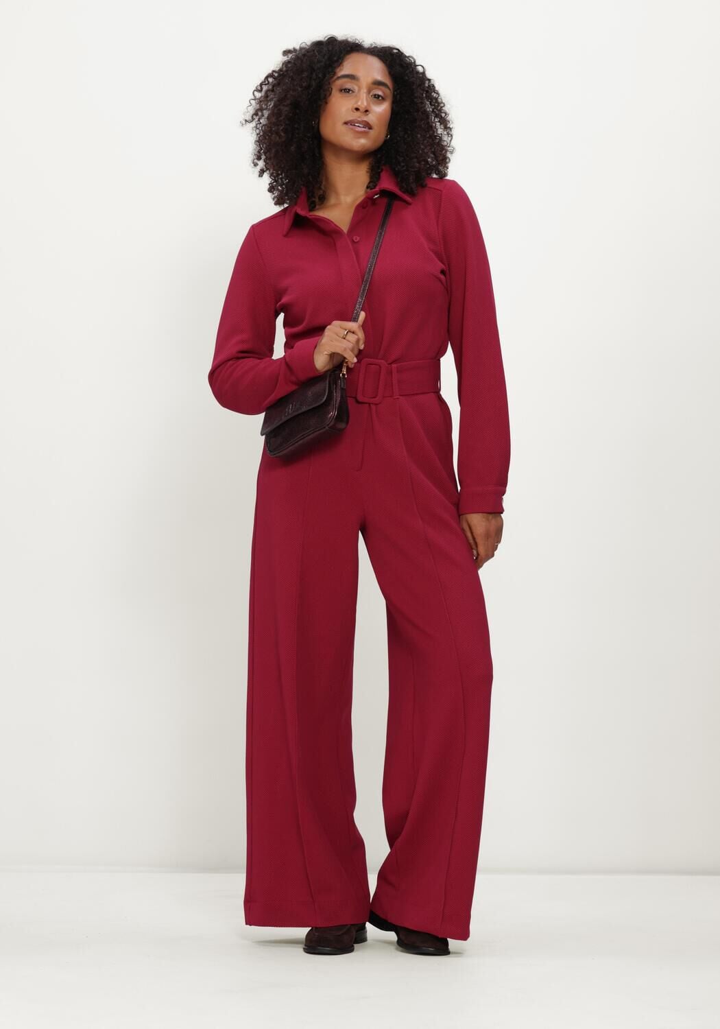 Bordeaux POM AMSTERDAM Maxikleid MEGAN BURGUNDY RED - large