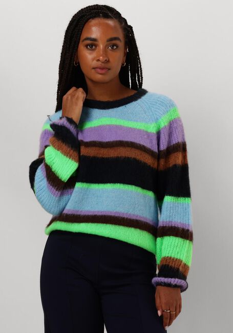 Mehrfarbige/Bunte POM AMSTERDAM Pullover PULLOVER - BRUSHED STRIPES - large