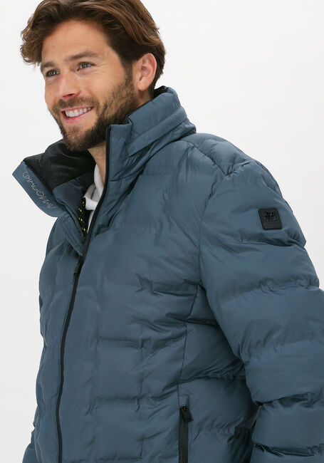 Blaue VANGUARD Wattierte Jack SHORT JACKET POLY RECYCLE CIRE - large
