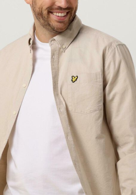 Beige LYLE & SCOTT Casual-Oberhemd COTTON LINEN BUTTON DOWN SHIRT - large